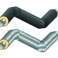 Z-образный элемент в изоляции ППУ-ПЭ-1 стальной 76х3