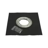 Фланец нержавеющий стальной обжимной гидроизоляционный Дн 114 с полимербитумным полотном резин. уплот. кольцом 500х500мм HL