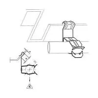 Зажим балочный угол 45° под трубу 1,5-5/20 d30-35