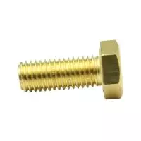 Болт латунный М8х80 шестигранный DIN933 (БЛИСТЕР - 4шт)