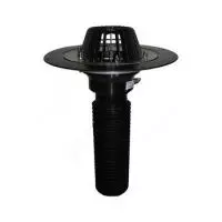 Воронка кровельная с верт. выпуском Дн 75 с листвоуловит. обж. фланцем HL