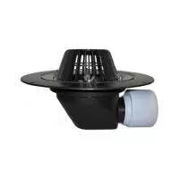 Воронка кровельная с гор. выпуском Дн 75/110 с листвоуловит. теплоизоляцией обж. фланцем HL