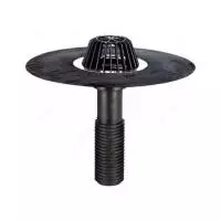 Воронка кровельная с верт. выпуском Дн 110 с листвоуловит.,гидроизоляц. полимербитумным полотном 500мм HL