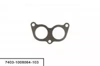 7403-1008064-103 прокладка патрубка турбокомпрессора ЕВРО (очки) (перфорированный металл+ прокладка)