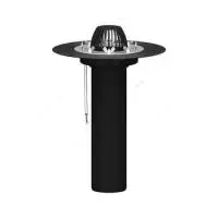 Воронка кровельная с верт. выпуском Дн 110 с листвоуловит. приж. фланцем из нерж. стали электрообогревом Татполимер ТП-01.100/6-Э