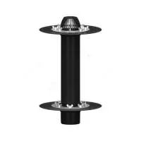 Воронка кровельная двухуровневая Дн 110 c листвоуловит. с приж. фланцем с дренаж кол с эл/под Татполимер