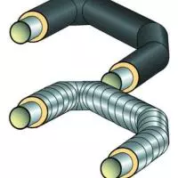 П-образный элемент в изоляции ППУ-ПЭ-1 стальной 76х3
