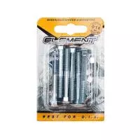 Болт мебельный DIN 603 6x50 с гайкой белый цинк 8 шт (блистер)