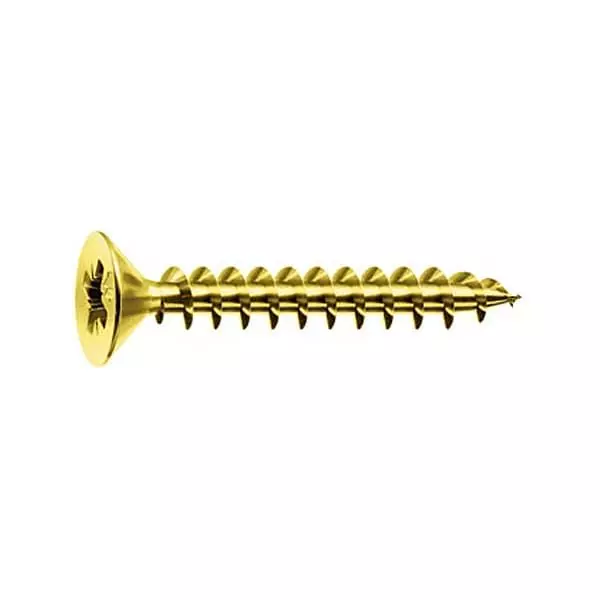 Саморез 4,5x25 PZ по дер.полная резьба потай желты