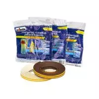 Уплотнитель резиновый самоклеящийся UNIBOB, 6 м, профиль "P", коричневый