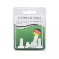 Винт цилиндрический M8x16 полиамид Din84 (БЛИСТЕР-4шт)