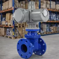 Задвижка клиновая 30ч939р DN300 PN10 фланцевая с электроприводом AUMA с невыдвижным шпинделем с обрезиненным клином