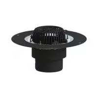 Воронка кровельная с верт. выпуском Дн 110 с листвоуловит. приж. фланцем из нерж. стали Татполимер ТП -01.У.100