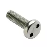 Винт антивандальный полуцилиндр M6 x 40 с 2мя отверстиями (TH8) (БЛИСТЕР - 8шт)