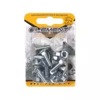 Болт мебельный DIN 603 6x20 с гайкой белый цинк 10 шт (блистер)