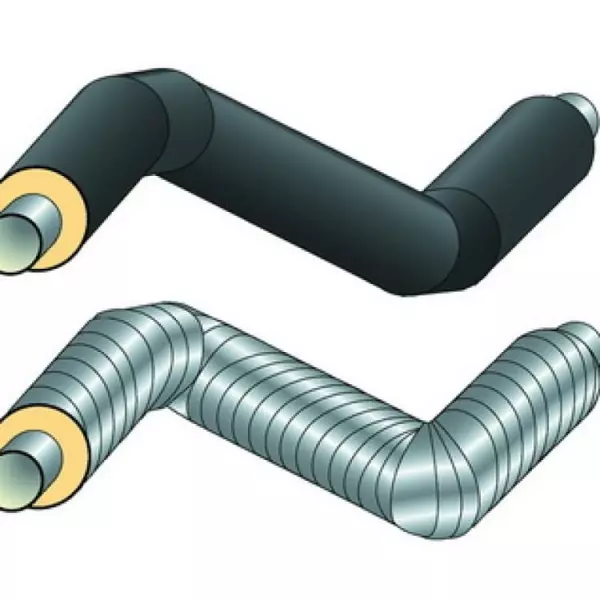 Z-образный элемент в изоляции ППУ-ПЭ-1 стальной 76х3