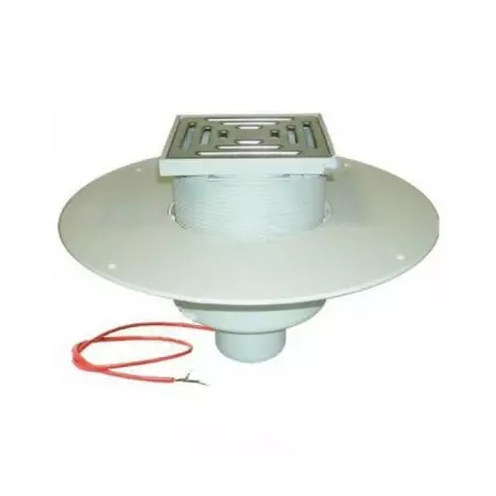 Воронка кровельная с верт. выпуском Дн 110 с трапом электрообогревом теплоизоляцией HL