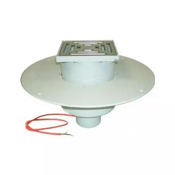 Воронка кровельная с верт. выпуском Дн 110 с трапом электрообогревом теплоизоляцией HL