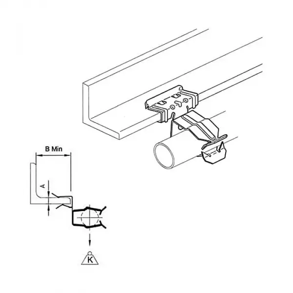 Зажим балочный под трубу 4-10/25 d30-35 Sinard