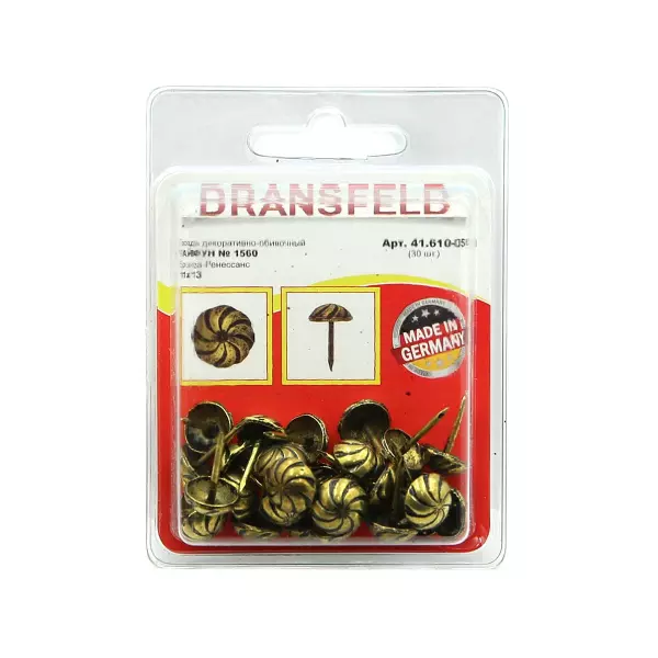 Гвозди&nbsp;декоративные&nbsp;ТАЙФУН&nbsp;11х13&nbsp;Бронза-Ренесанс&nbsp;(БЛИСТЕР-30 шт.)