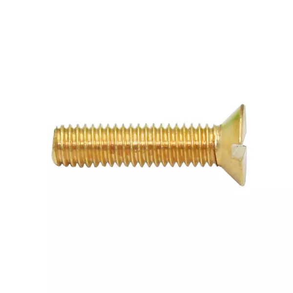 Винт с потайной головкой М3х 08 латунный прямой шлиц DIN963 (БЛИСТЕР - 16шт)
