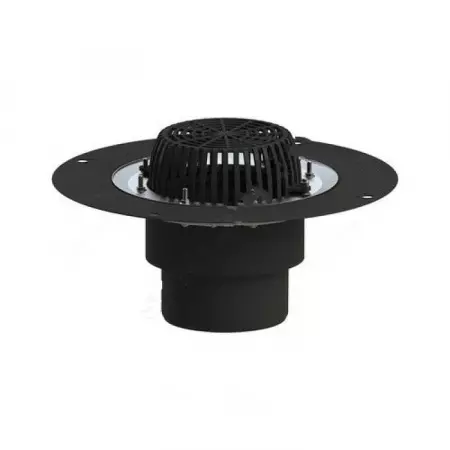 Воронка кровельная с верт. выпуском Дн 110 с листвоуловит. приж. фланцем из нерж. стали Татполимер ТП -01.У.100