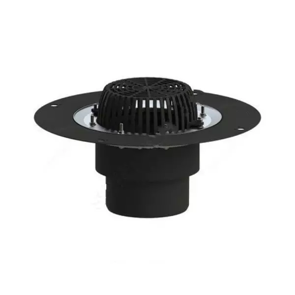 Воронка кровельная с верт. выпуском Дн 110 с листвоуловит. приж. фланцем из нерж. стали Татполимер ТП -01.У.100