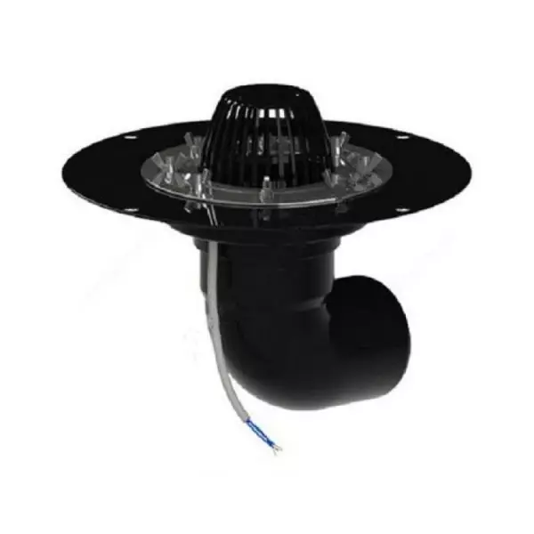 Воронка кровельная с гор. выпуском Дн 110 c листвоул электрообогревом фл Татполимер