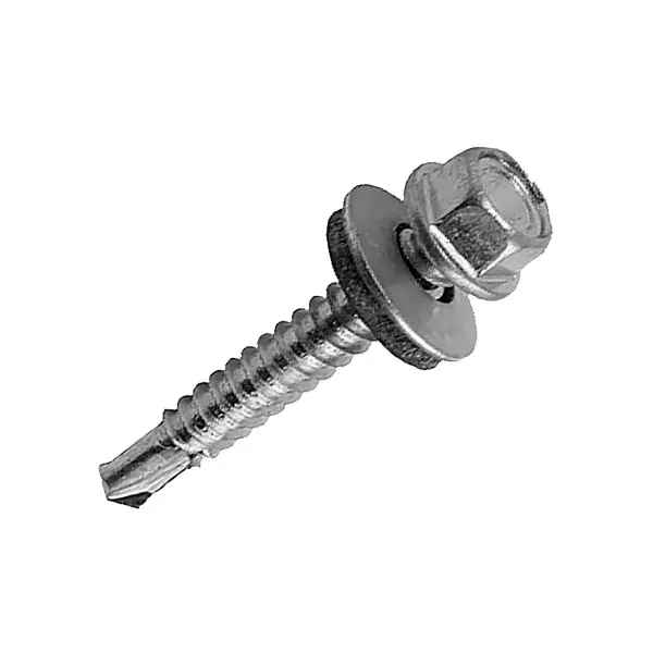 Саморез кровельный с шайбой EPDM 6,3х90мм цинк