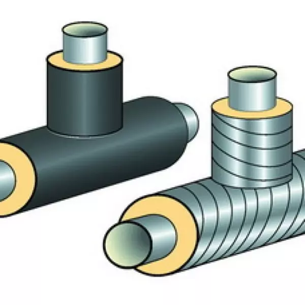 Тройник в изоляции ППУ-ОЦ-1 стальной 76 38