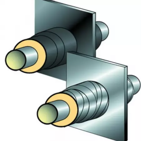 Неподвижная изолированная опора в изоляции ППУ-ПЭ-1 стальная 159-400x20