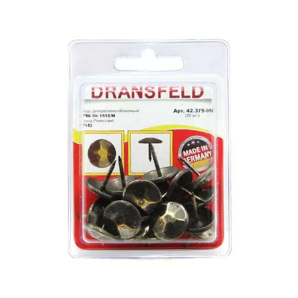 Гвозди&nbsp;декоративные&nbsp;ГРИБ&nbsp;17х13&nbsp;Бронза-Ренесанс&nbsp;(БЛИСТЕР-20 шт.)