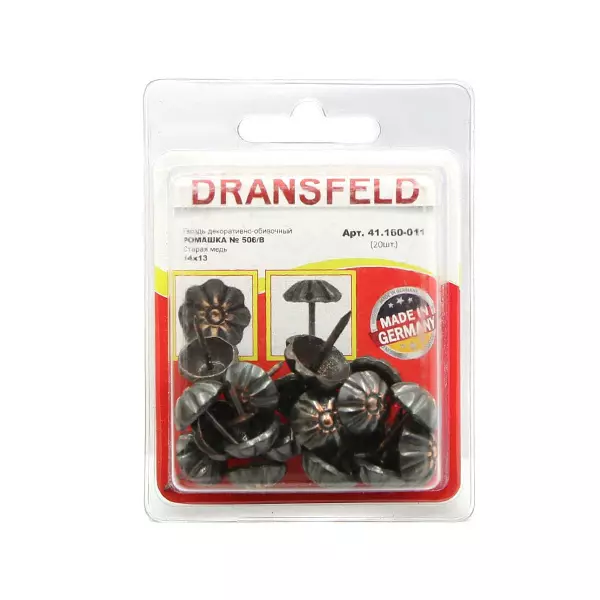 Гвозди&nbsp;декоративные&nbsp;РОМАШКА&nbsp;14х13&nbsp;Старая&nbsp;медь&nbsp;(БЛИСТЕР-20 шт.)