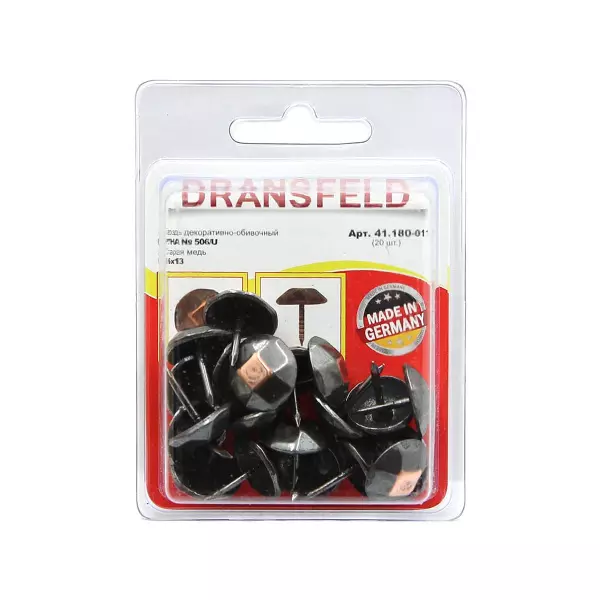 Гвозди&nbsp;декоративные&nbsp;РУНА&nbsp;16х13&nbsp;Старая&nbsp;медь&nbsp;(БЛИСТЕР-20 шт.)