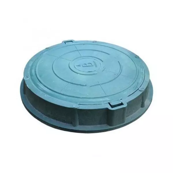 Люк полимерный круглый зеленый 30кН 110мм (до 3,0 тонн на 1м.кв) ЧБ