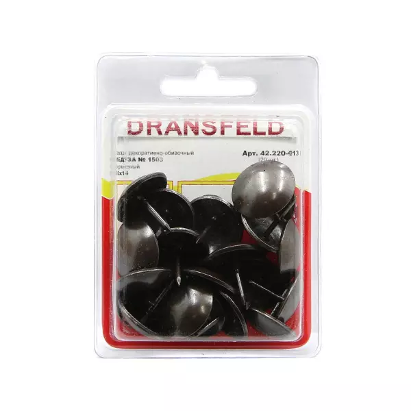 Гвозди декоративные МЕДУЗА&nbsp;20х14&nbsp;Вороненый&nbsp;(БЛИСТЕР-20 шт.)