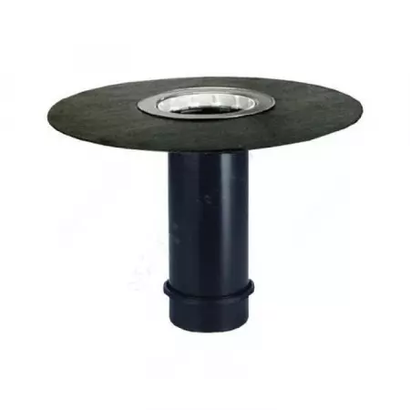 Элемент надставной с гор. выпуском Дн 125 с гидроизоляц. полимербитумным полотном и уплот. резин. кольцом HL