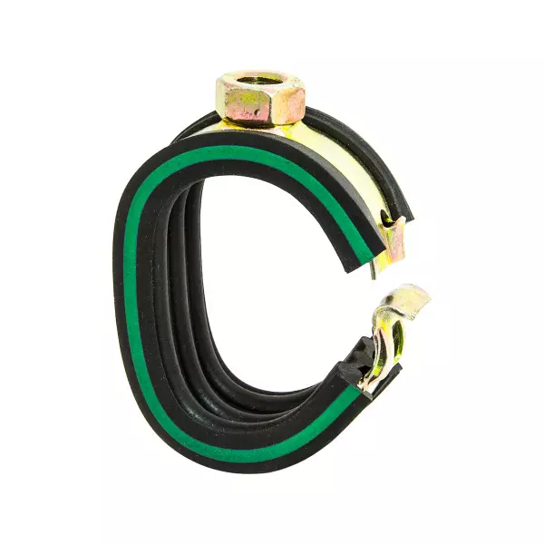 Хомут Mupro Safety Clip зелен. полоса М8-33 мм. оцинк.