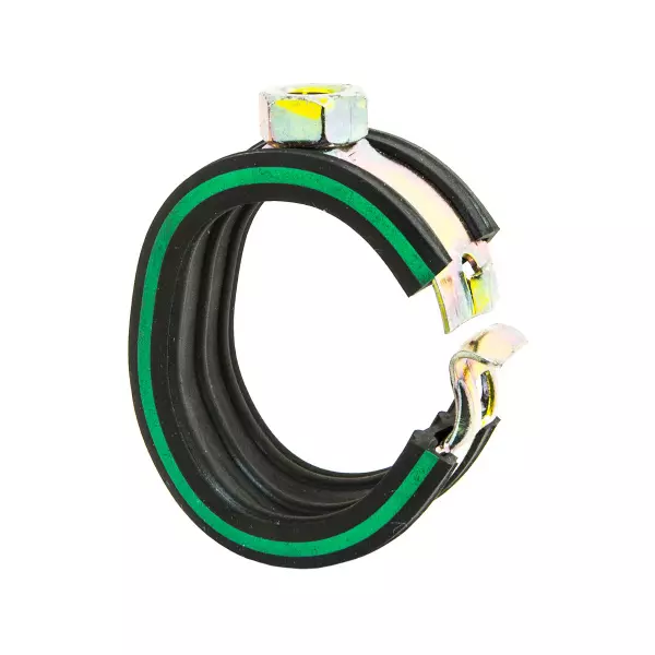 Хомут Mupro Safety Clip зелен. полоса М8-35 мм. оцинк.