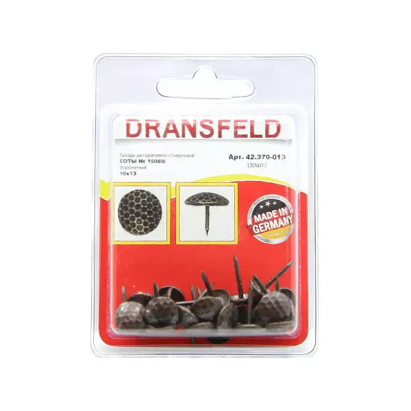 Гвозди&nbsp;декоративные&nbsp;СОТЫ&nbsp;10х13&nbsp;Вороненый&nbsp;(БЛИСТЕР-30 шт.)