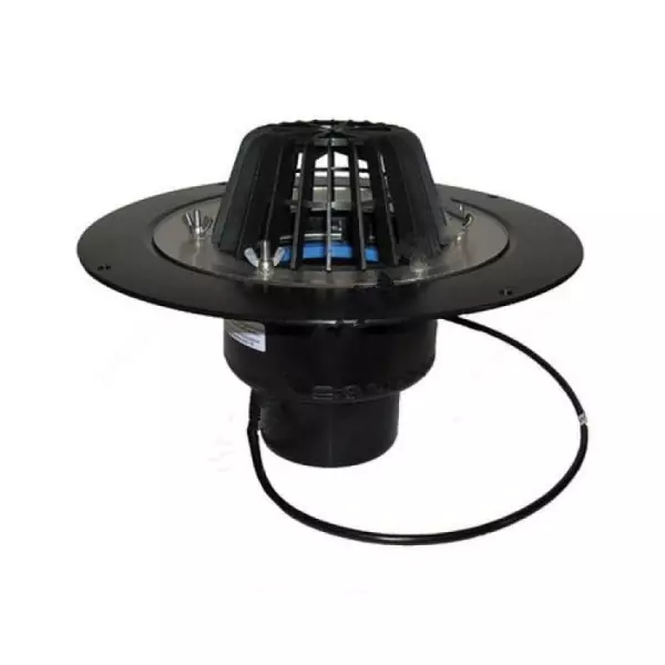 Воронка кровельная с верт. выпуском Дн 110 с листвоуловит. электрообогревом теплоизоляцией обж. фланцем HL