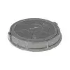 Люк полимерный круглый серый/черный 125кН 110мм до 12,5 тонн на 1м.кв