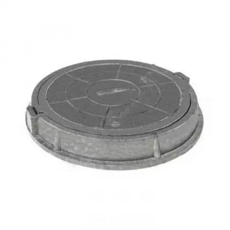 Люк полимерный круглый серый/черный 125кН 110мм до 12,5 тонн на 1м.кв