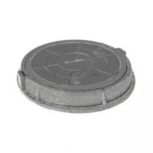 Люк полимерный круглый серый/черный 125кН 110мм до 12,5 тонн на 1м.кв