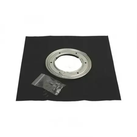 Фланец нержавеющий стальной обжимной гидроизоляционный Дн 114 с полимербитумным полотном резин. уплот. кольцом 500х500мм HL