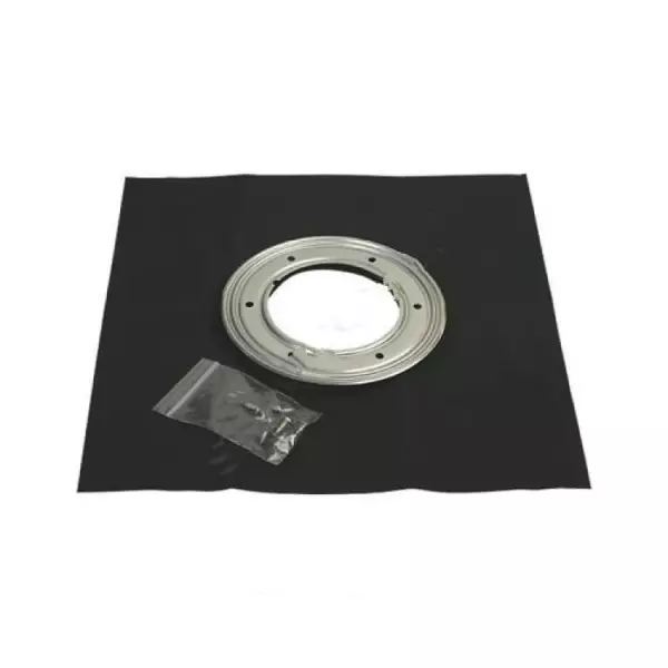 Фланец нержавеющий стальной обжимной гидроизоляционный Дн 114 с полимербитумным полотном резин. уплот. кольцом 500х500мм HL