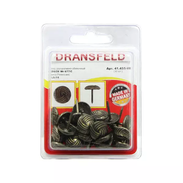 Гвозди декоративные КЛУБОК&nbsp;13,5х14&nbsp;Бронза-Ренесанс&nbsp;(БЛИСТЕР-30 шт.)