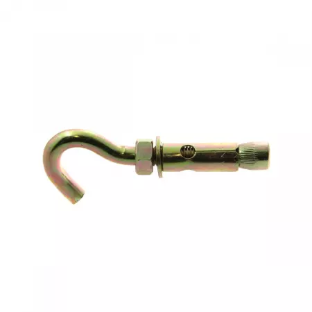 Анкерный болт 10х80мм с крюком, оцинкованный