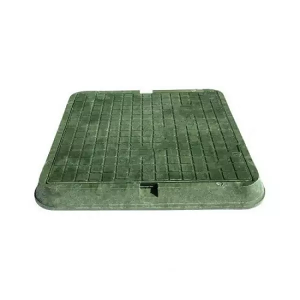 Люк полимерный квадратный зеленый 30кН 60мм 685х685мм до 3,0 тонн на 1м.кв