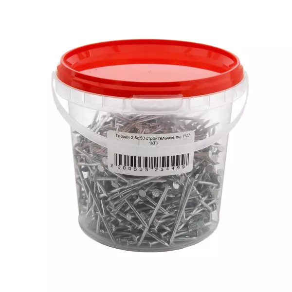 Гвозди строительные 2,5х50мм оцинкованные (1л/ 1КГ)